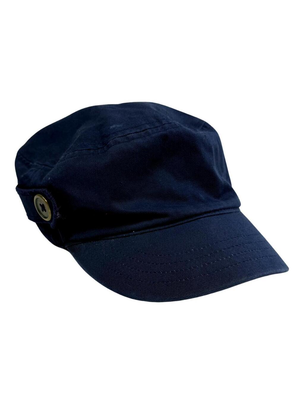 Navy Military Cadet Hat Adjustable Cotton Newsboy Cap